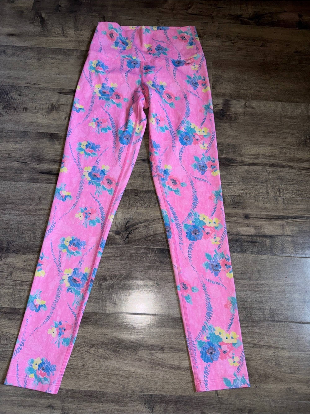 LoveShackFancy x Beach Riot Piper Legging Pink Floral XS Like New Cottagecore